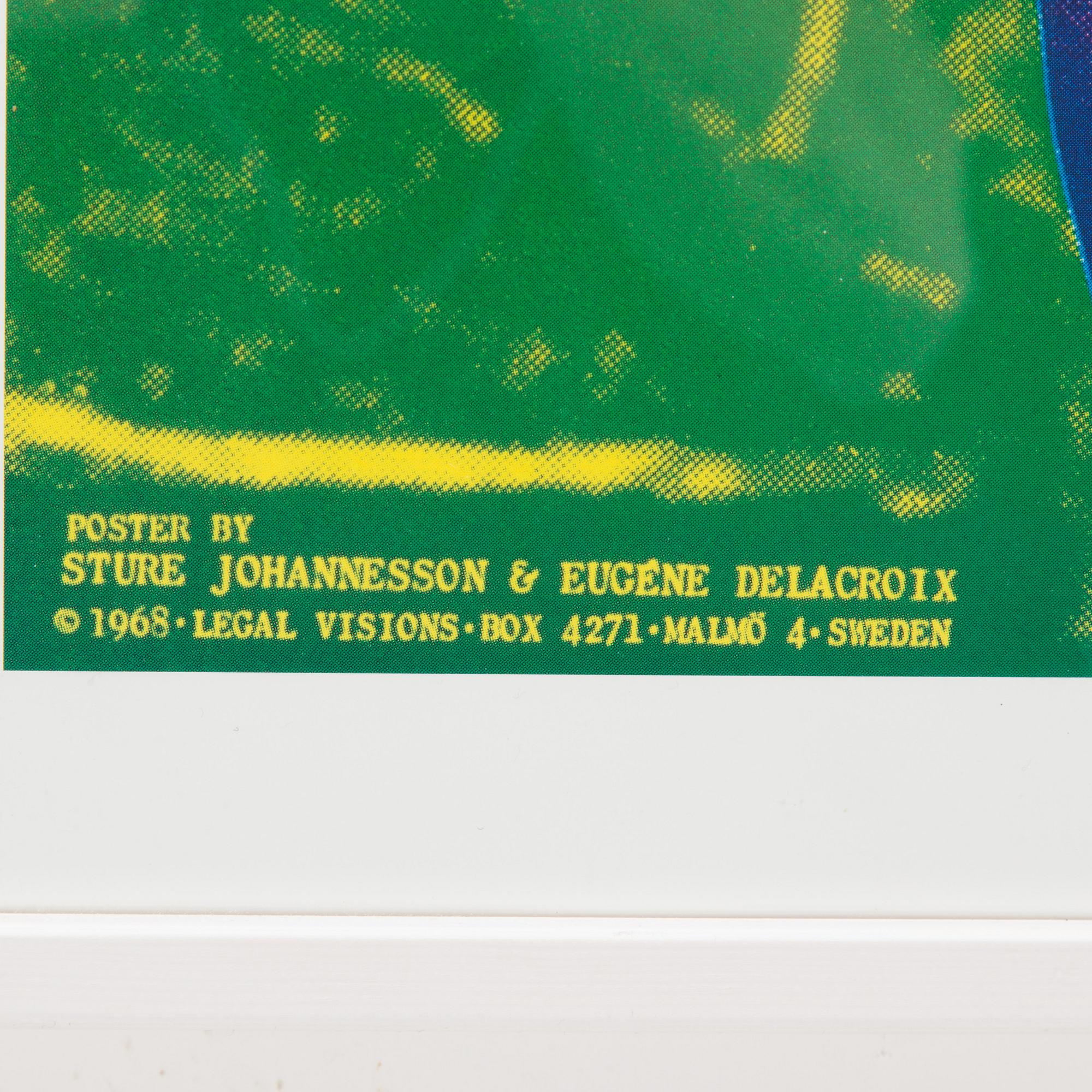 STURE JOHANNESSON & EUGENE DELACROIX, exhibition poster, offset print, 1969.
