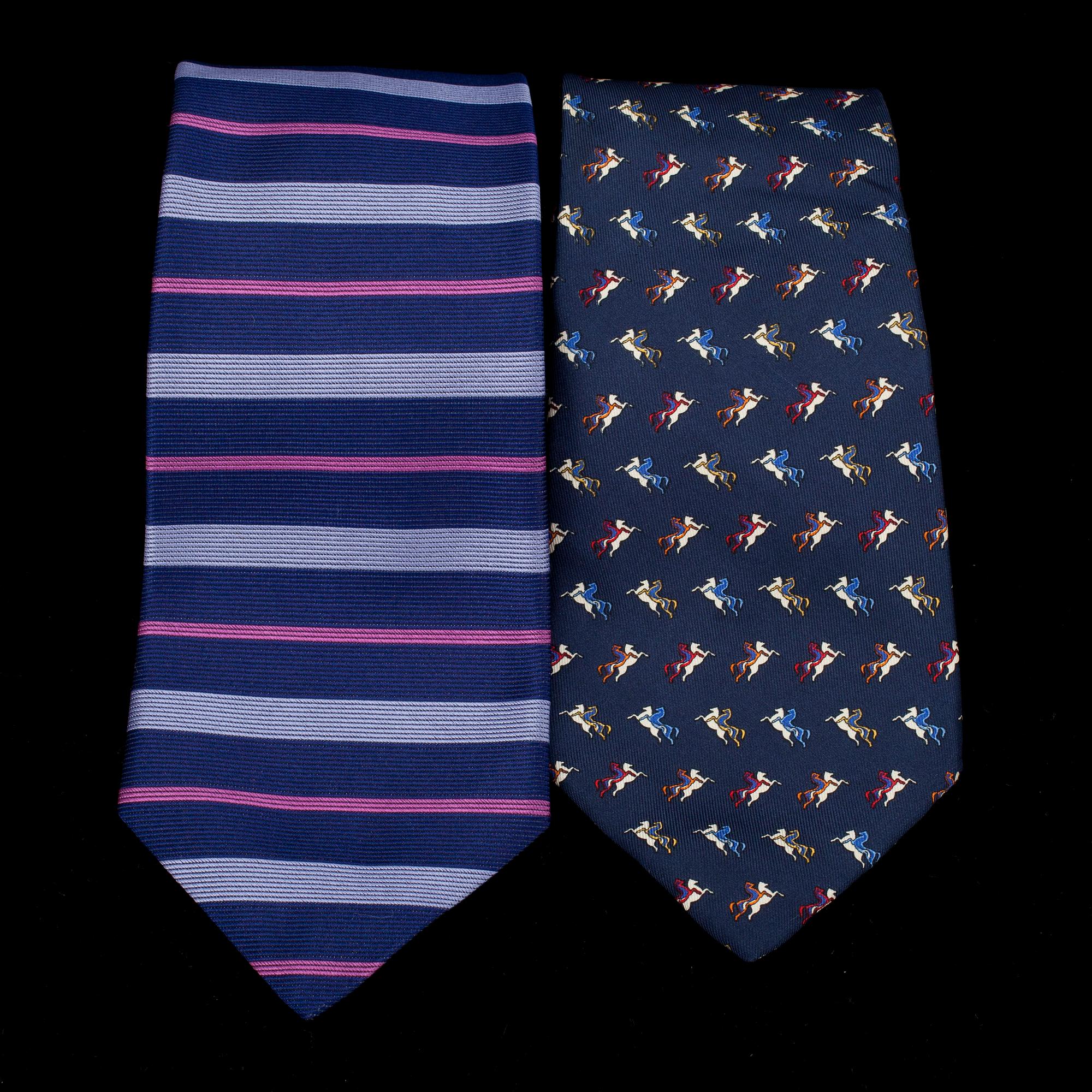 SLIPSAR, 2 stycken, Salvatore Ferragamo samt Brooks Brothers.