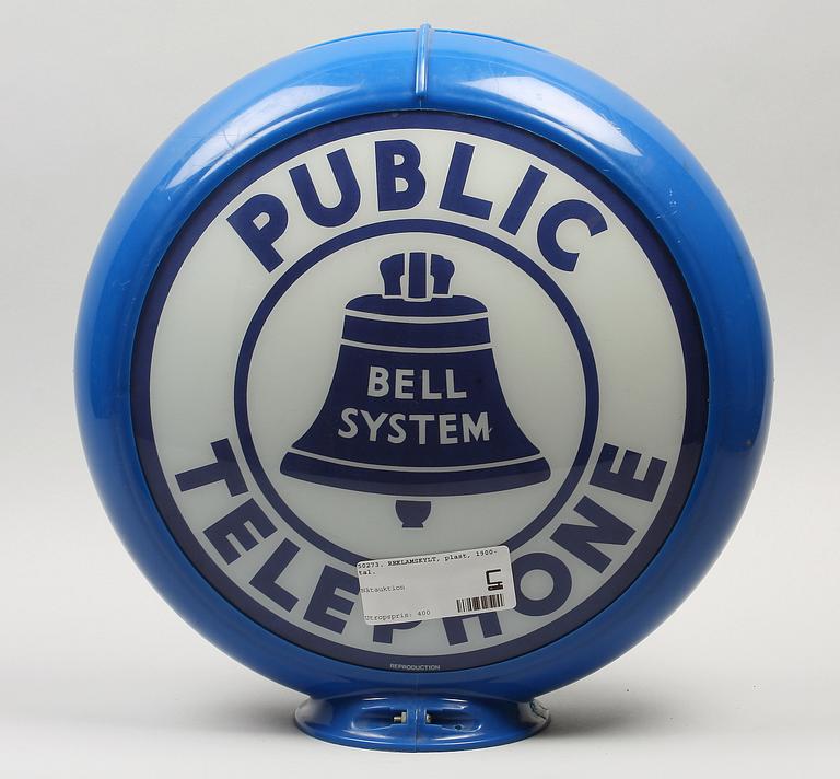 REKLAMSKYLT, plast, 1900-tal.