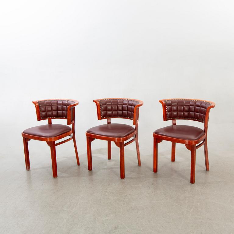 A set of three Thonet chairs from 1994.