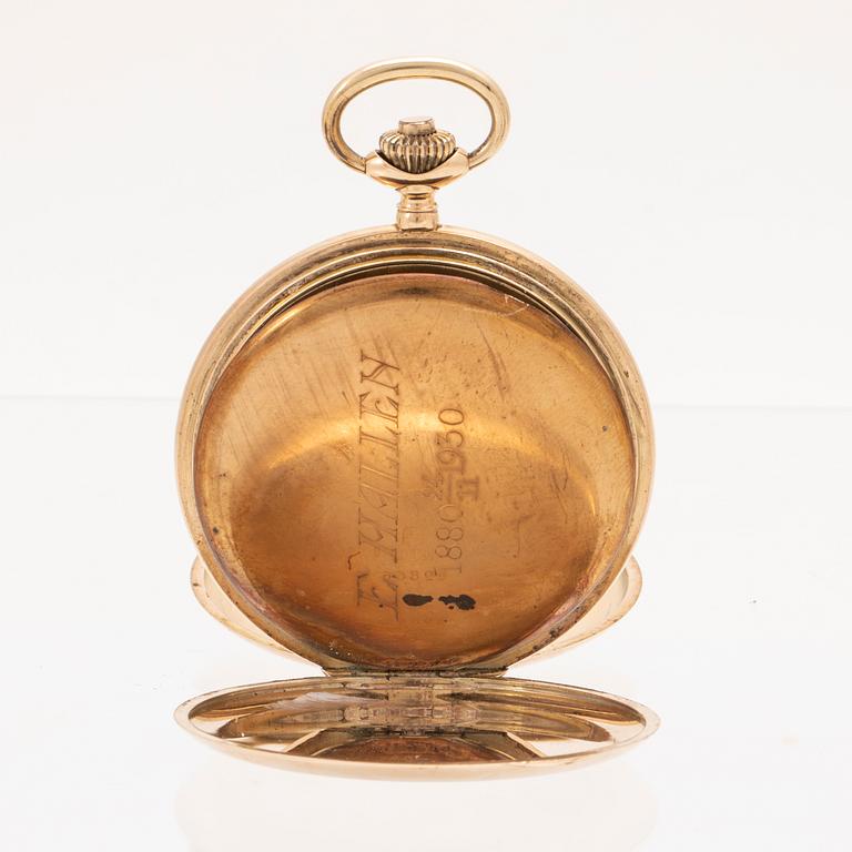 A 14K pocket watch, 53 mm.