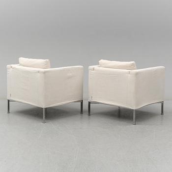 A pair of 'Box' easy chairs by Piero Lissoni from Living Divani.