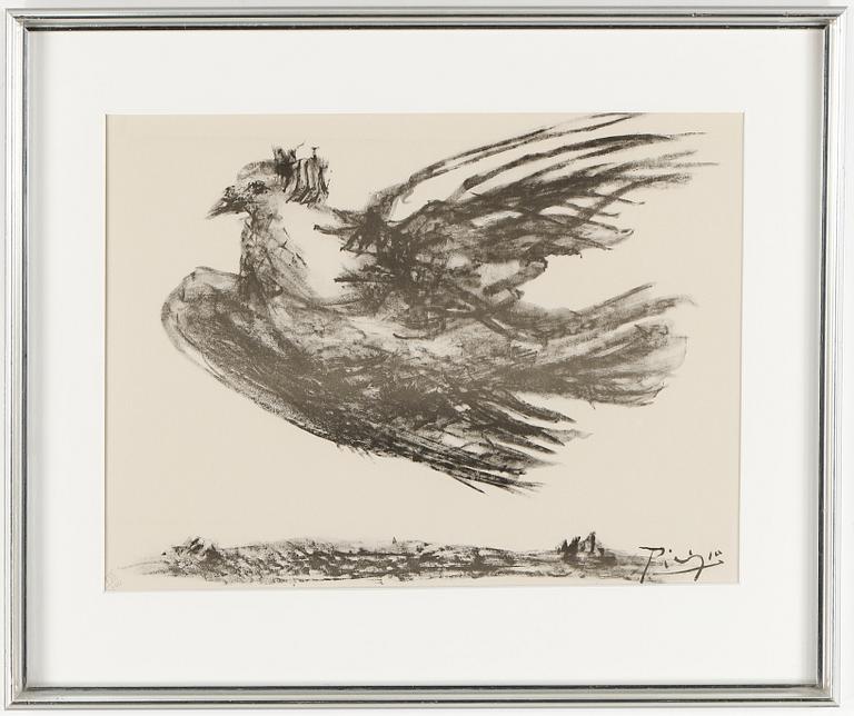 PABLO PICASSO, efter. Litografier, 7 st. Numrerade 838/1000. 1974, 25 Anniversaire du Movement de la Paix.