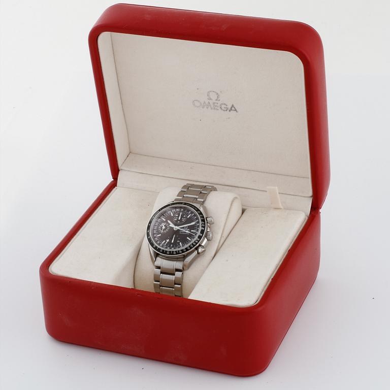 OMEGA, Speedmaster, Day-Date, "Tachymetre", wristwatch, 39 mm.