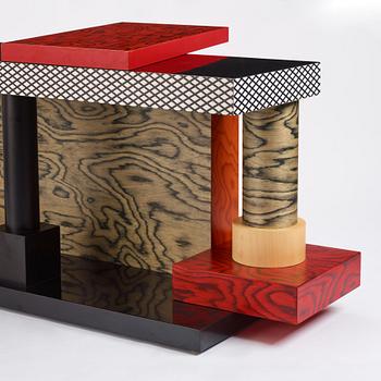 Ettore Sottsass, a "Tartar" console, Memphis, Italy, post 1985.