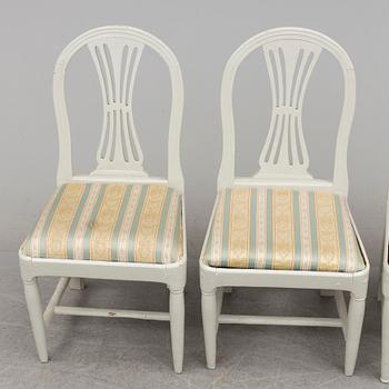 A set of three chairs from around year 1800.