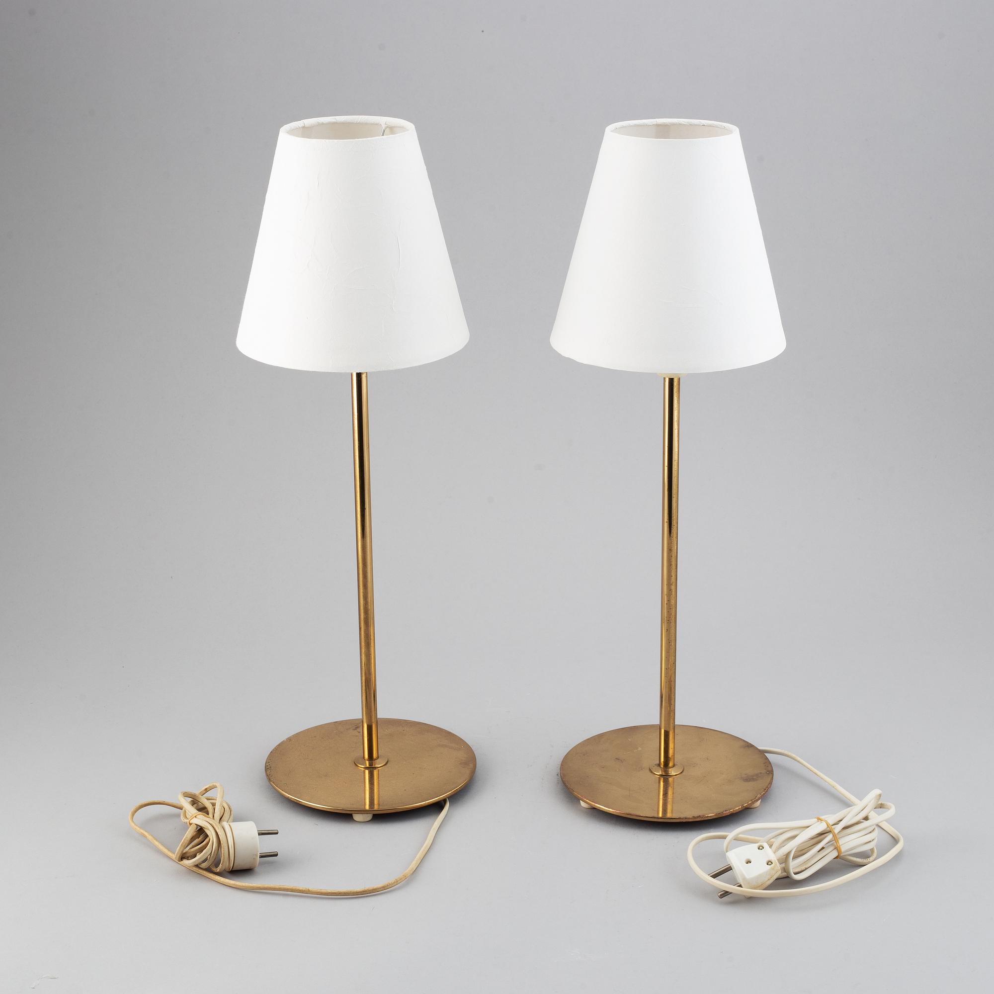 Bordslampor, ett par, Bergboms, modell "B-023", 1900-talets mitt.