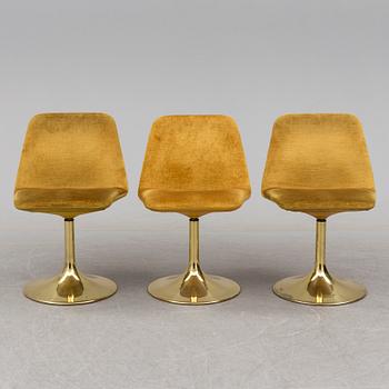 BÖRJE JOHANSSON för JOHANSSON DESIGN, stolar 3 st, "Vinga", 1970-tal.