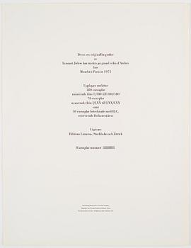 Lennart Jirlow, portfolio with 6 lithographs in colour, 1975, signed 227/380.