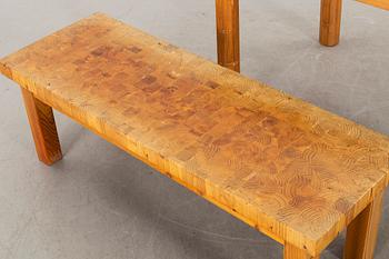 TABLE AND BENCH, Sweden second half of 20th century.