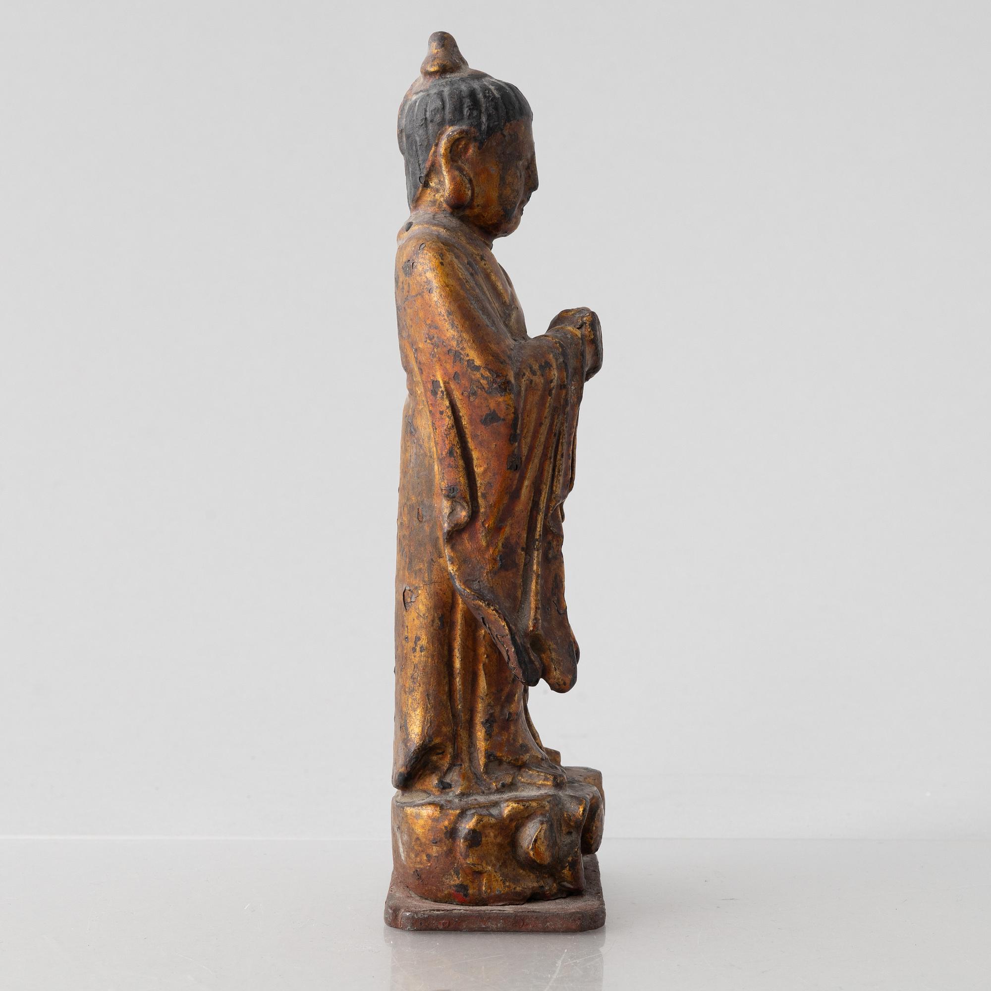 A Chinese Buddha joss stick holder, Ming dynasty, 17th/18th century.