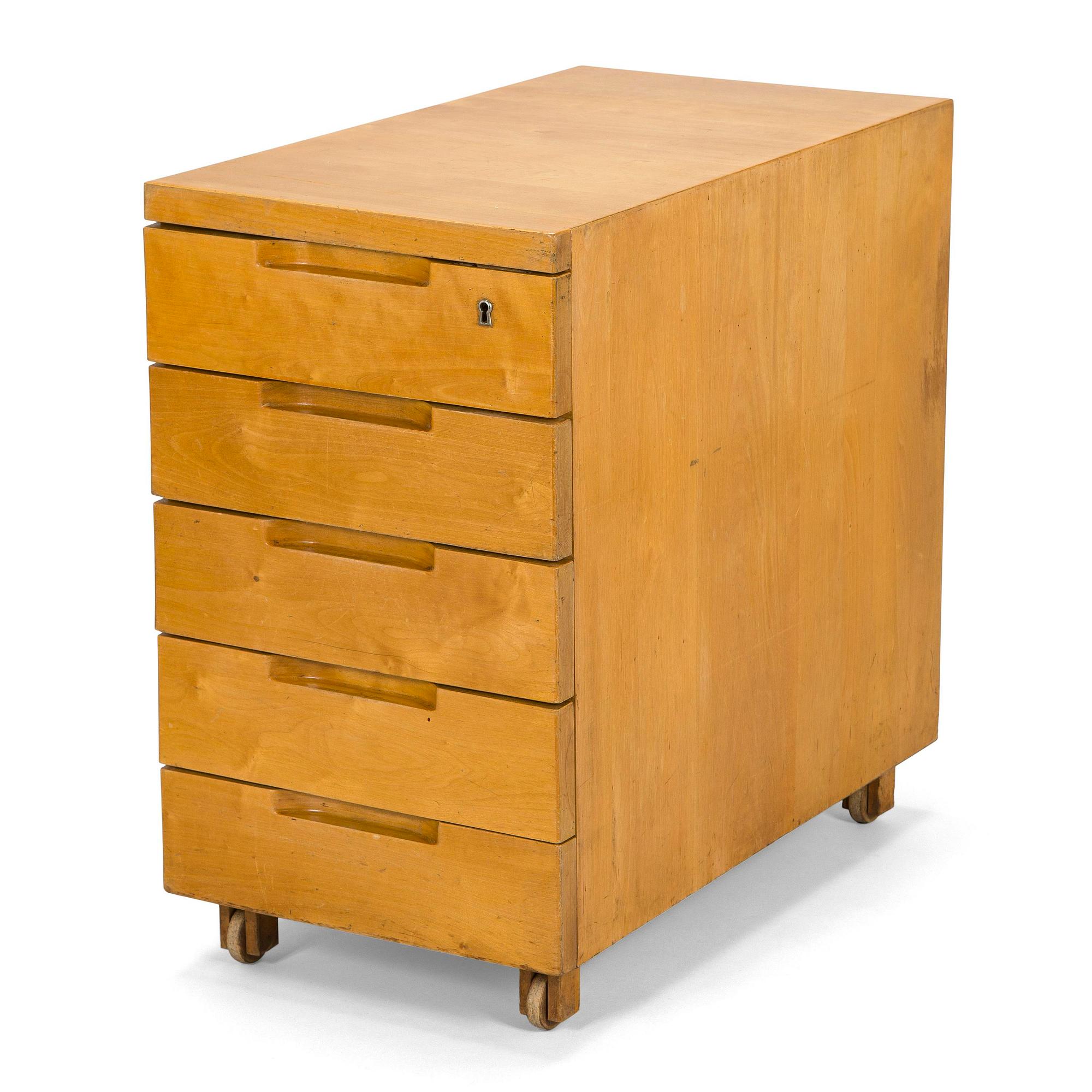 Aino Aalto, An early 1930s 'B96' drawer unit for O.Y. Huonekalu-ja Rakennustyötehdas A.B. Finland.