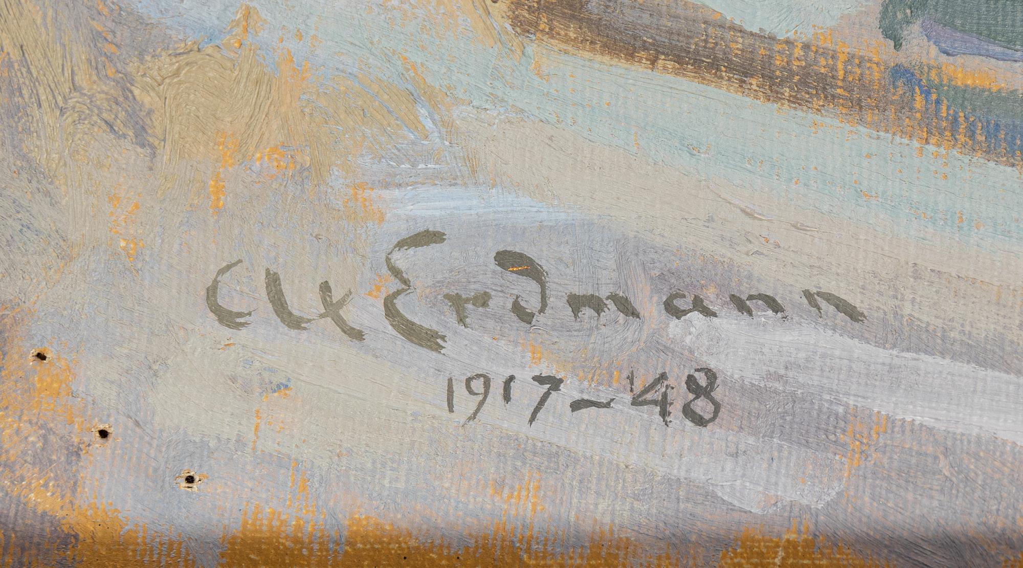 Axel Erdmann, olja på duk, signerad och daterad 1917-48.