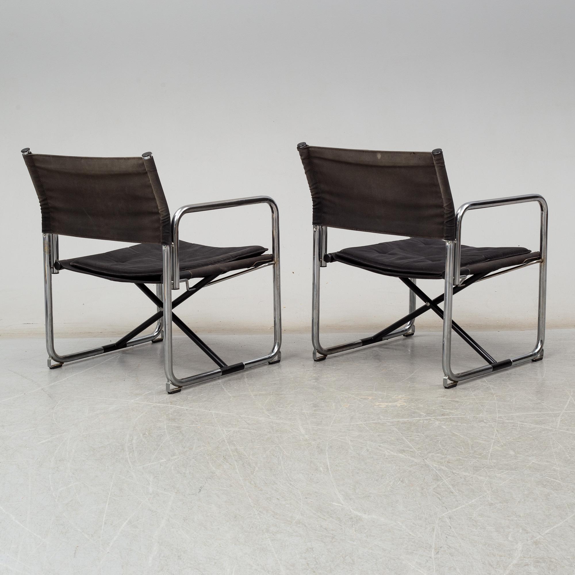 A pair of easy chairs by Börge Lindau & Bo Lindekrantz, Lammhults.
