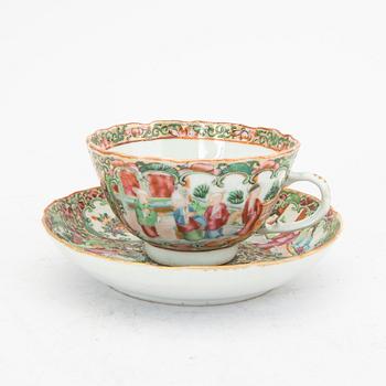 Teservis 11 dlr Kina Kanton sent 1800-tal porslin.