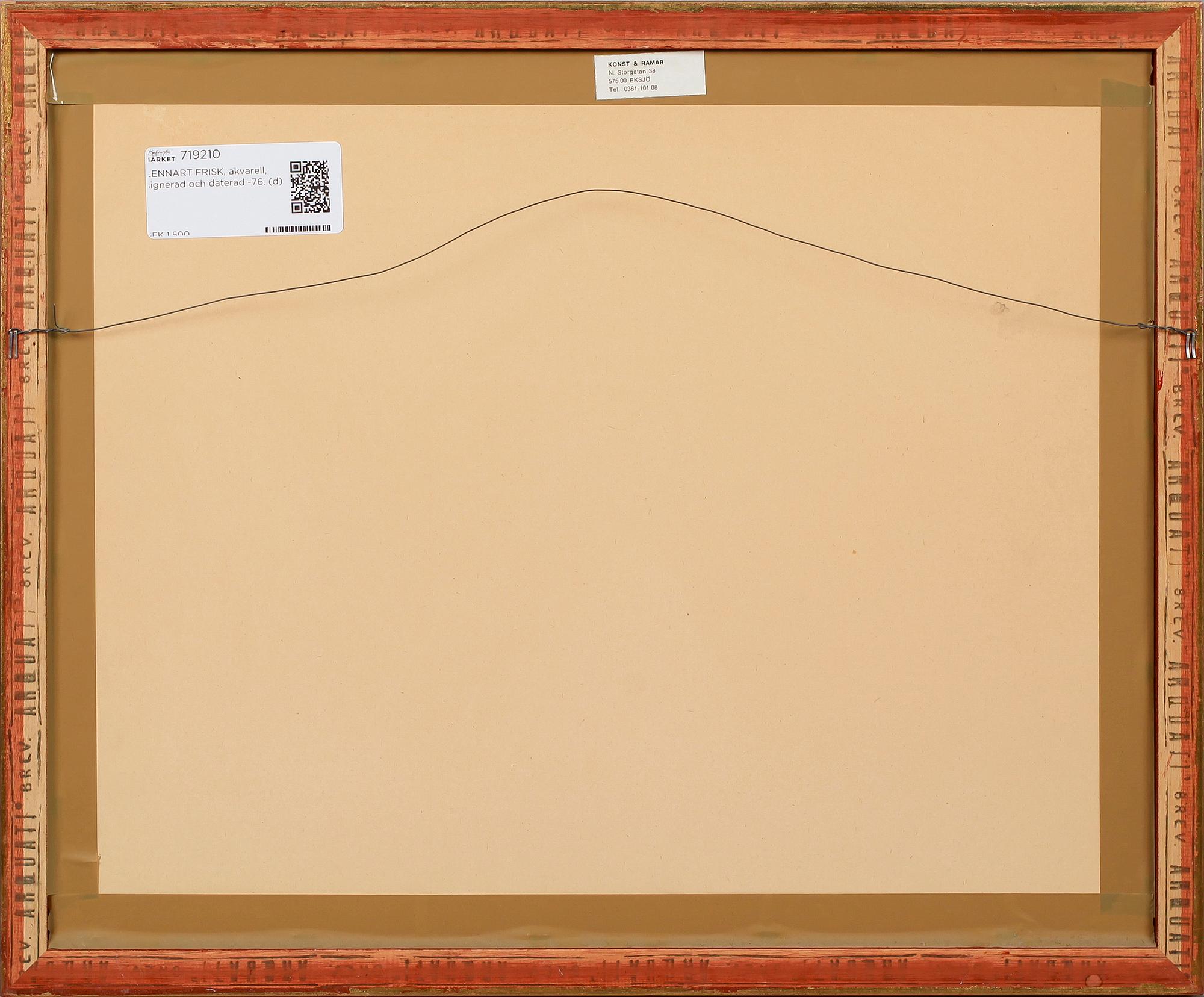 LENNART FRISK, akvarell, signerad och daterad -76.