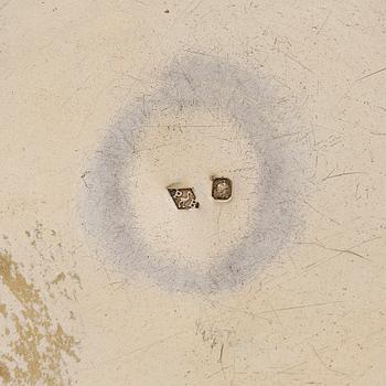 Philippe Berthier, bägare med fat, silver (.950), diamanter, Paris, 1800-talets mitt.