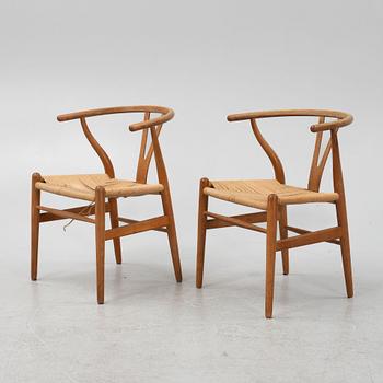 Hans J. Wegner, stolar, 6 st, modell CH-24, "Y-stolen", Carl Hansen & Son, Odense, Danmark.
