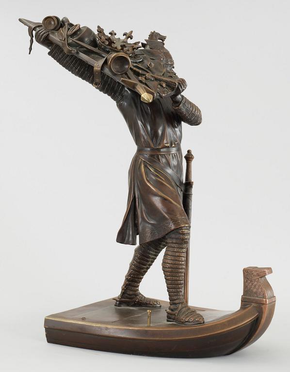 JOHANN HIRT, Brunpatinerad brons.