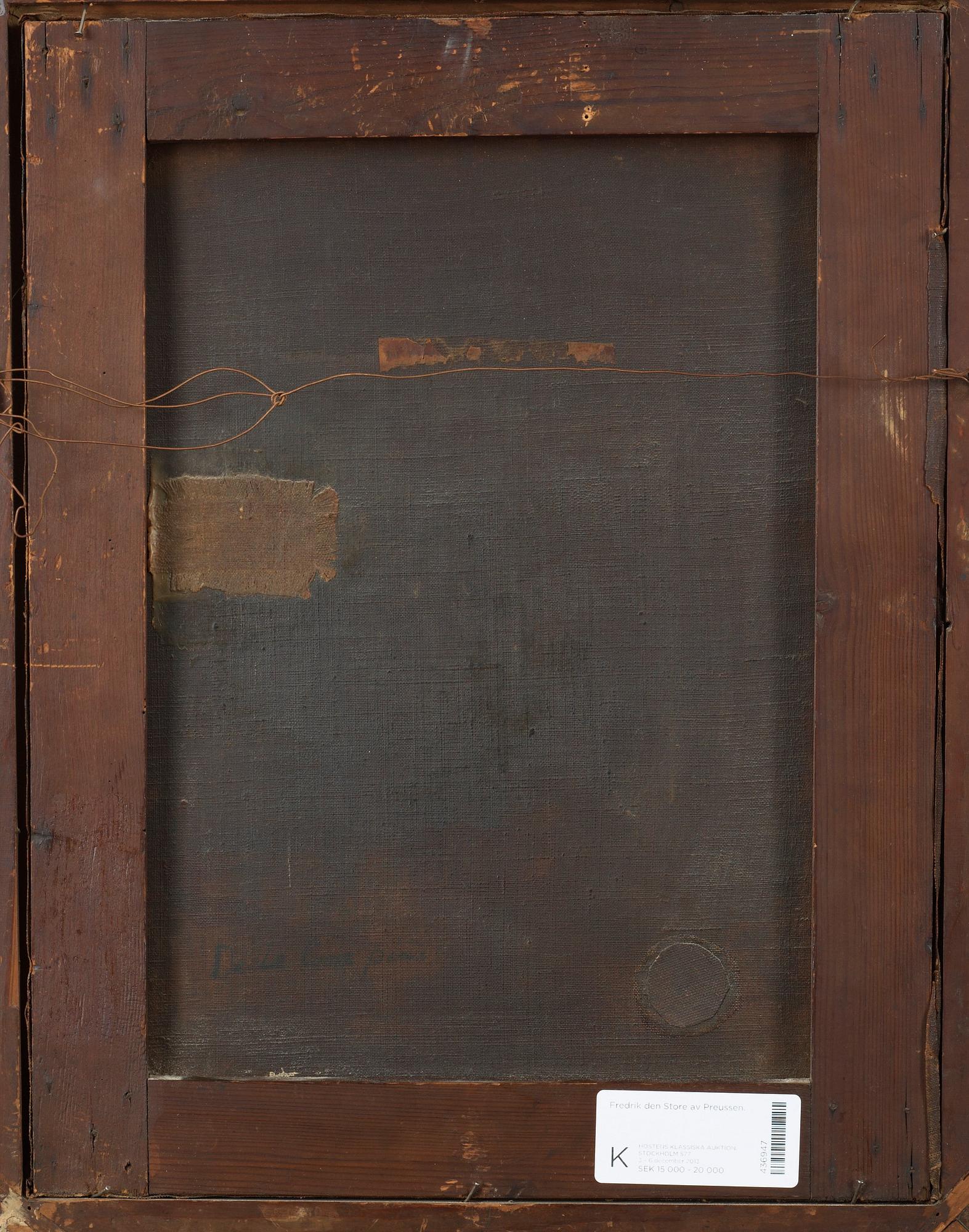 Pieter Frederik De la Croix Circle of, "Fredrik The Great of Preussia".