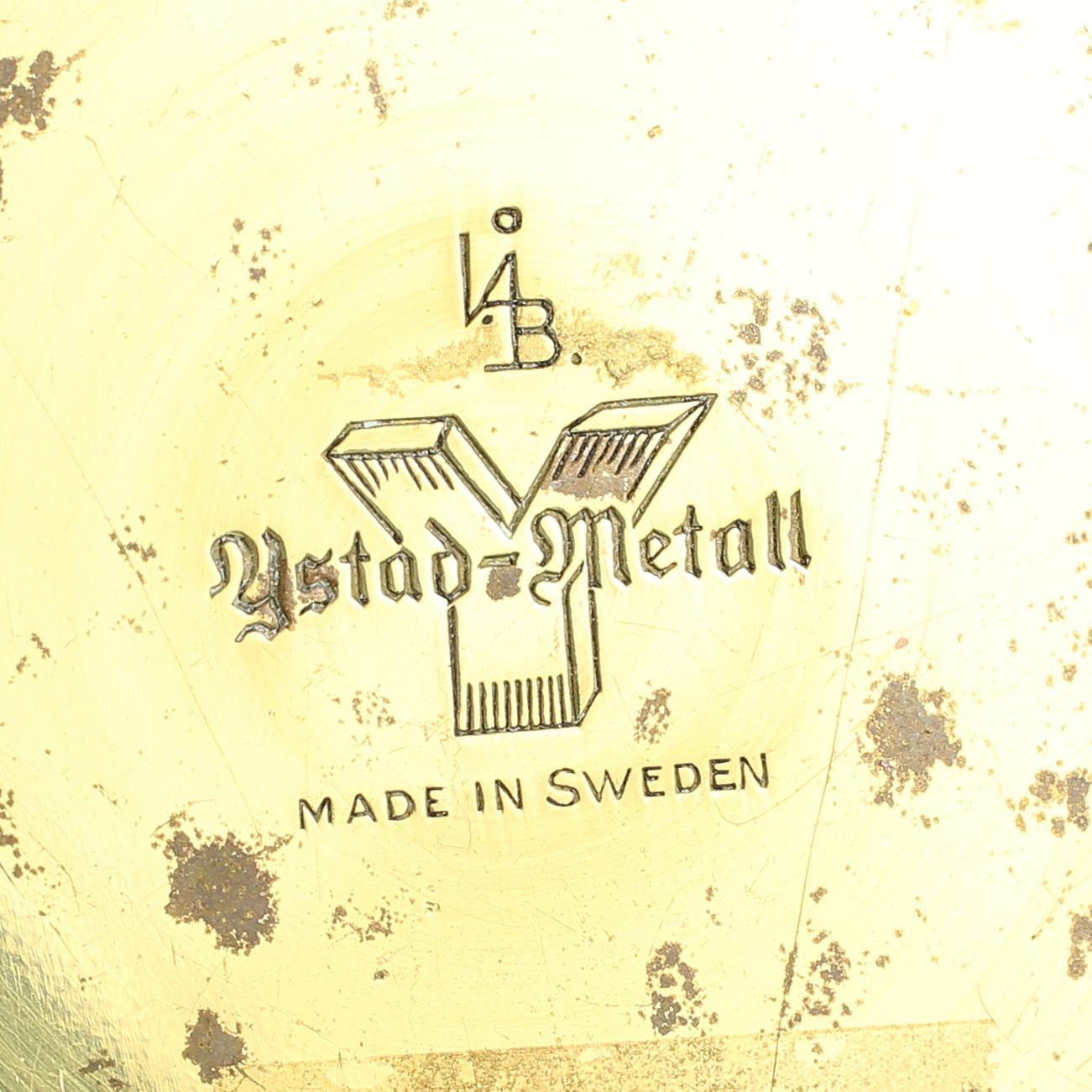 LJUSSTAKAR, ett par, "Liljan", Ivar Ålenius Björk, Ystad metall, 1950-60-tal.
