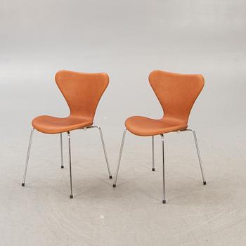 Arne Jacobsen, chairs, 6 pcs, "Sjuan", for Fritz Hansen, Denmark.