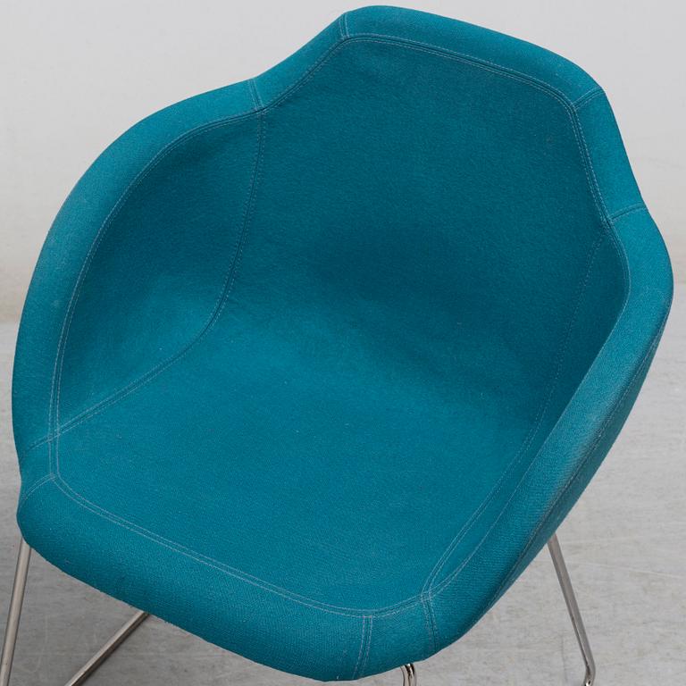 Six chairs (3+3) 'Arena' by Johan Lindstén, Johanson Design, Sweden.