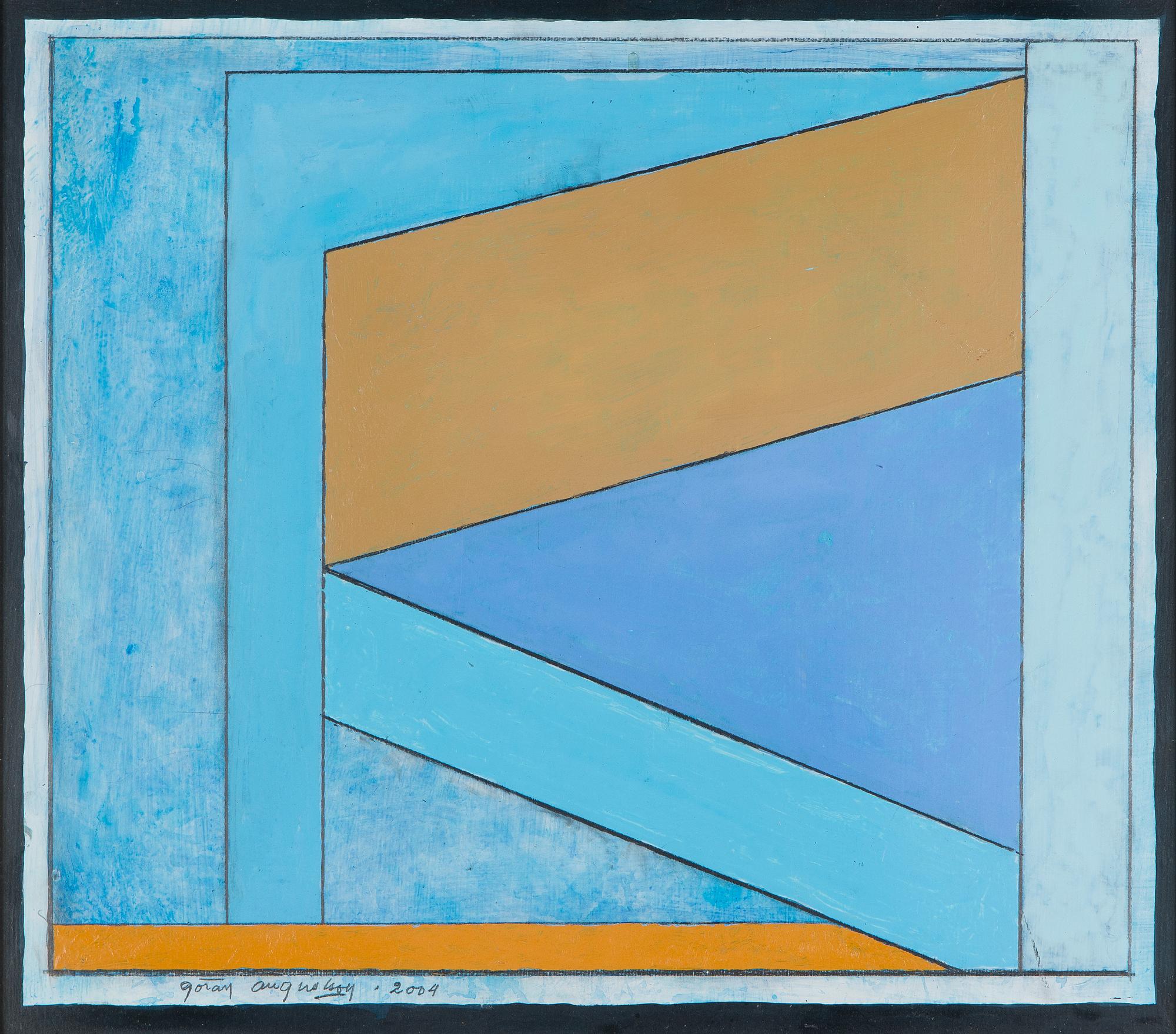 Göran Augustson, "Diagonal Blue and Yellow" (Diagonaalinen sininen ja keltainen).