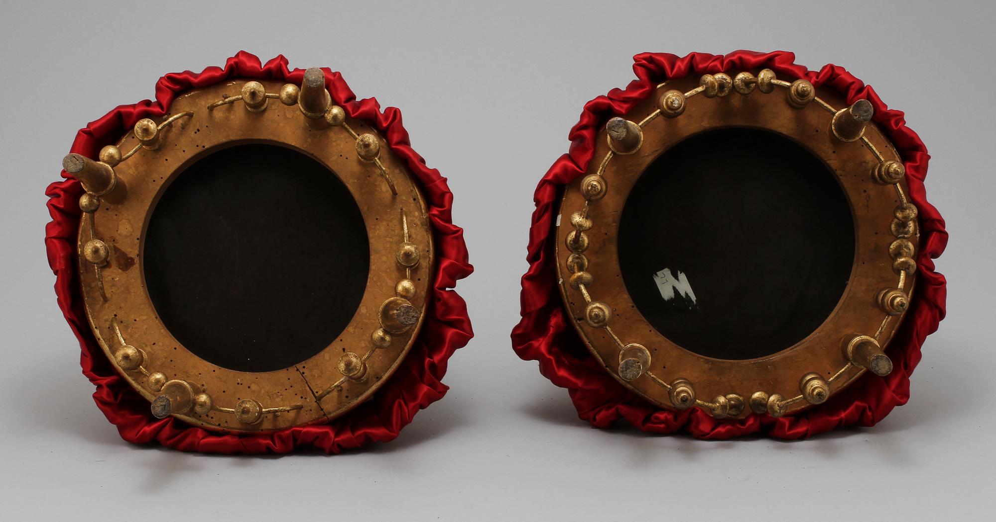 BRUDPALLAR, ett par, sent 1800-tal.