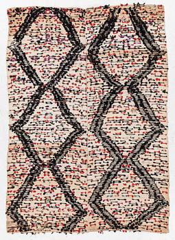 19th century bed cover, sa so called 'sluns, in rag weaving, c. 180 x 127 cm, Hälsingland, Sweden.