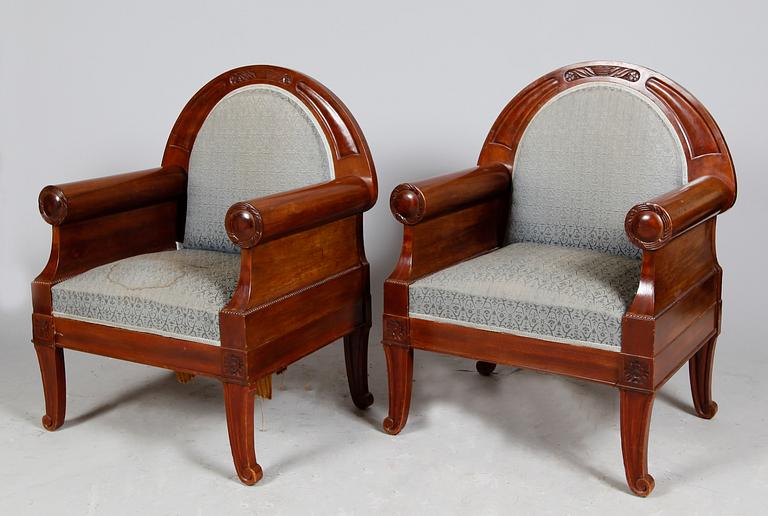 SALONGSMÖBEL, 8 delar, jugend, 1900-talets första hälft.