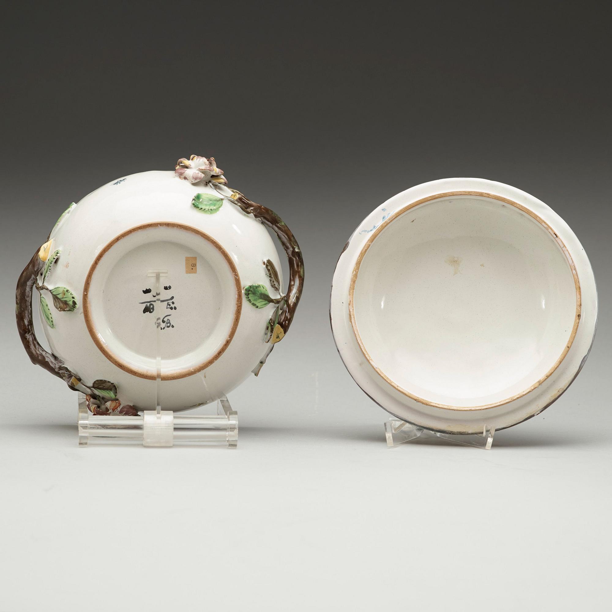 A Swedish Marieberg faience tureen with cover, 1760's.