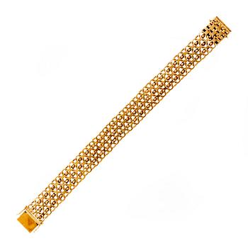 Armband 18K guld X-länk Stockholm 1962.