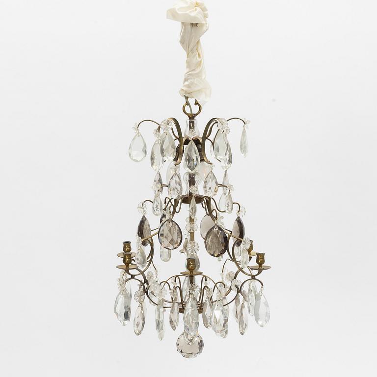 A Rococo style chandelier, mid 20th Century.