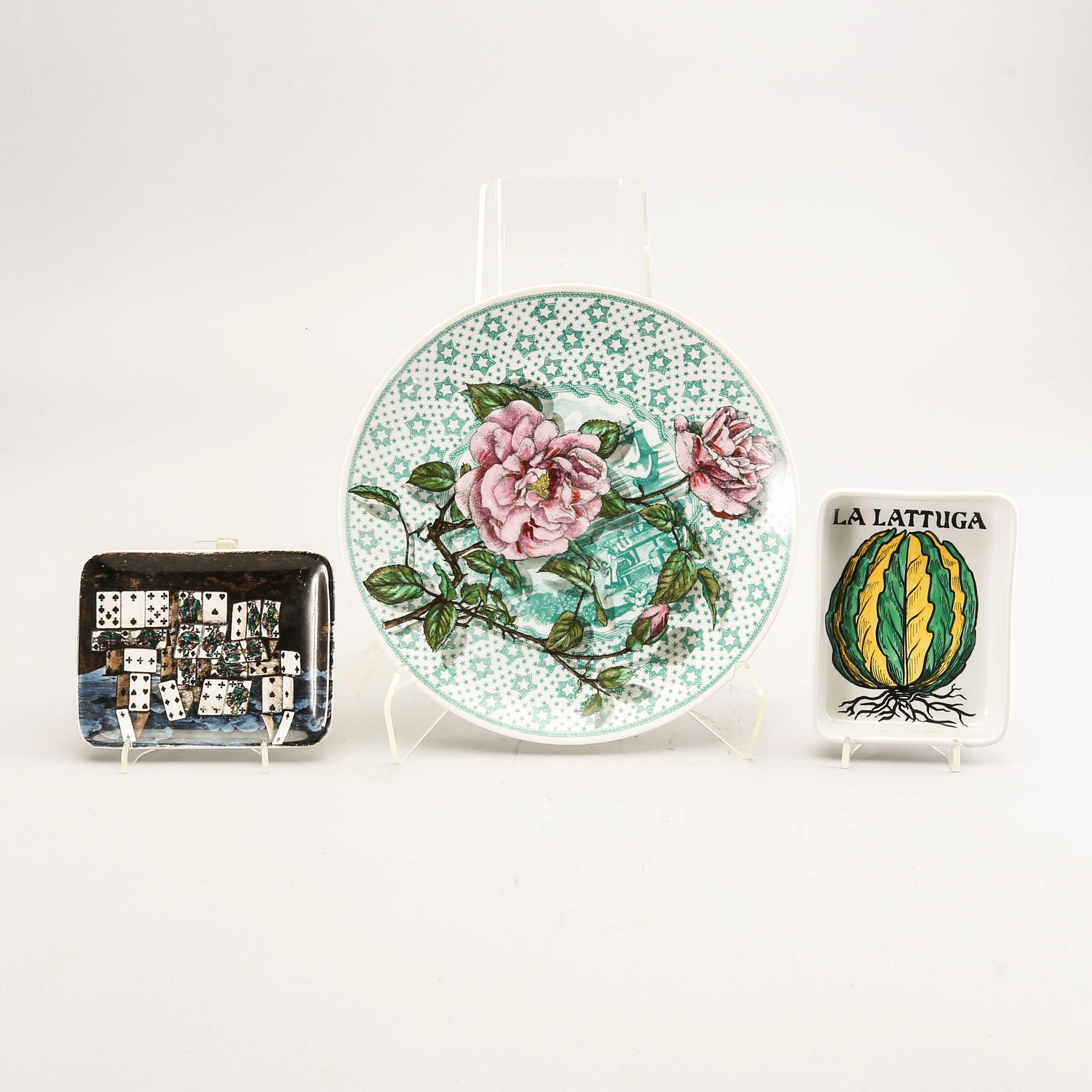 Piero Fornasetti, barrel, 3 pcs, Italy.