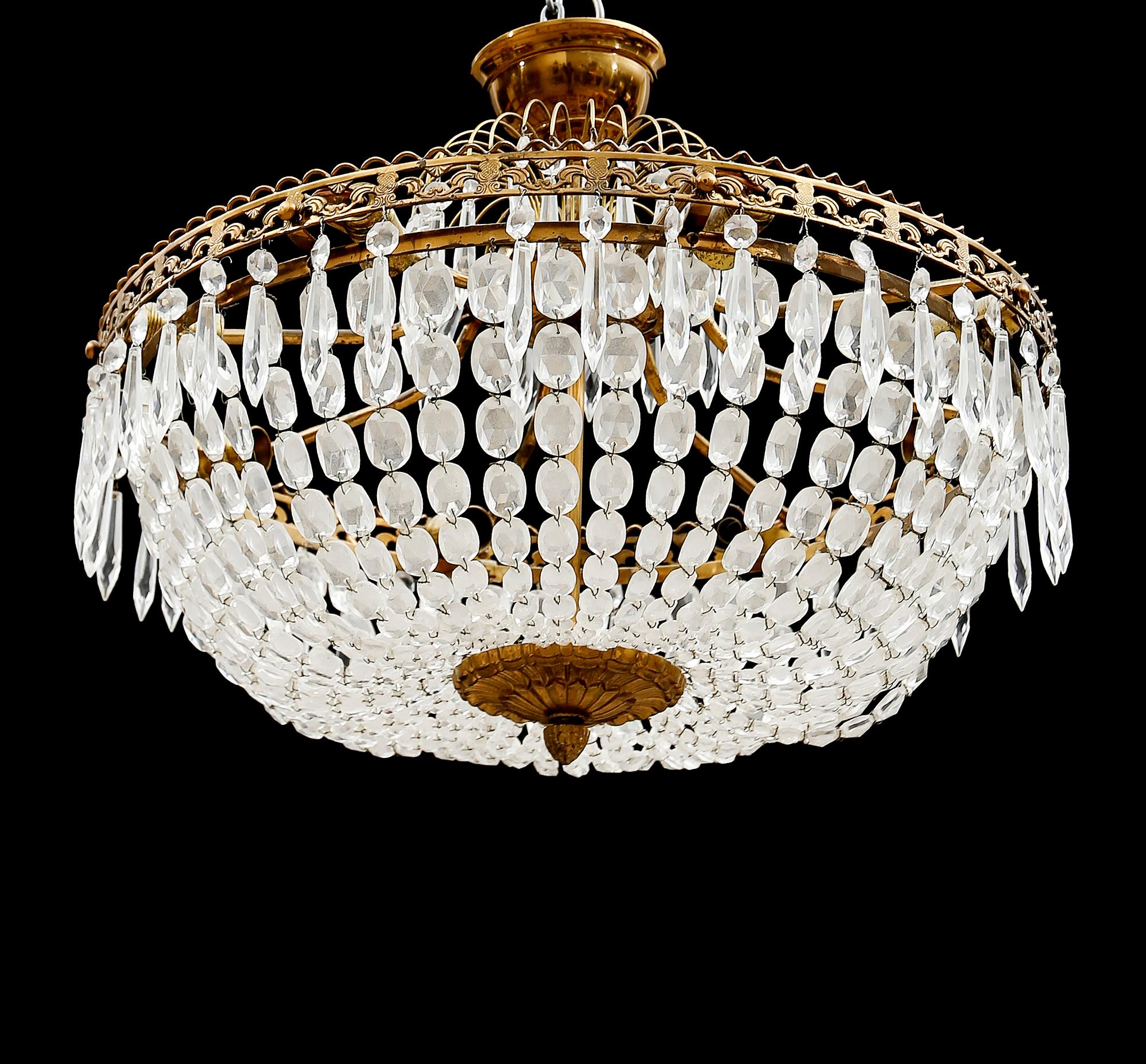 TAKLAMPA, 1900-talets mitt. Höjd ca 41 cm.