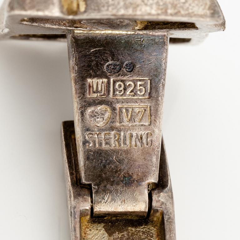 Lapponia, cufflinks, two pairs and Matti Hyvärinen, Siro Koru a pair of earrings, sterling silver.