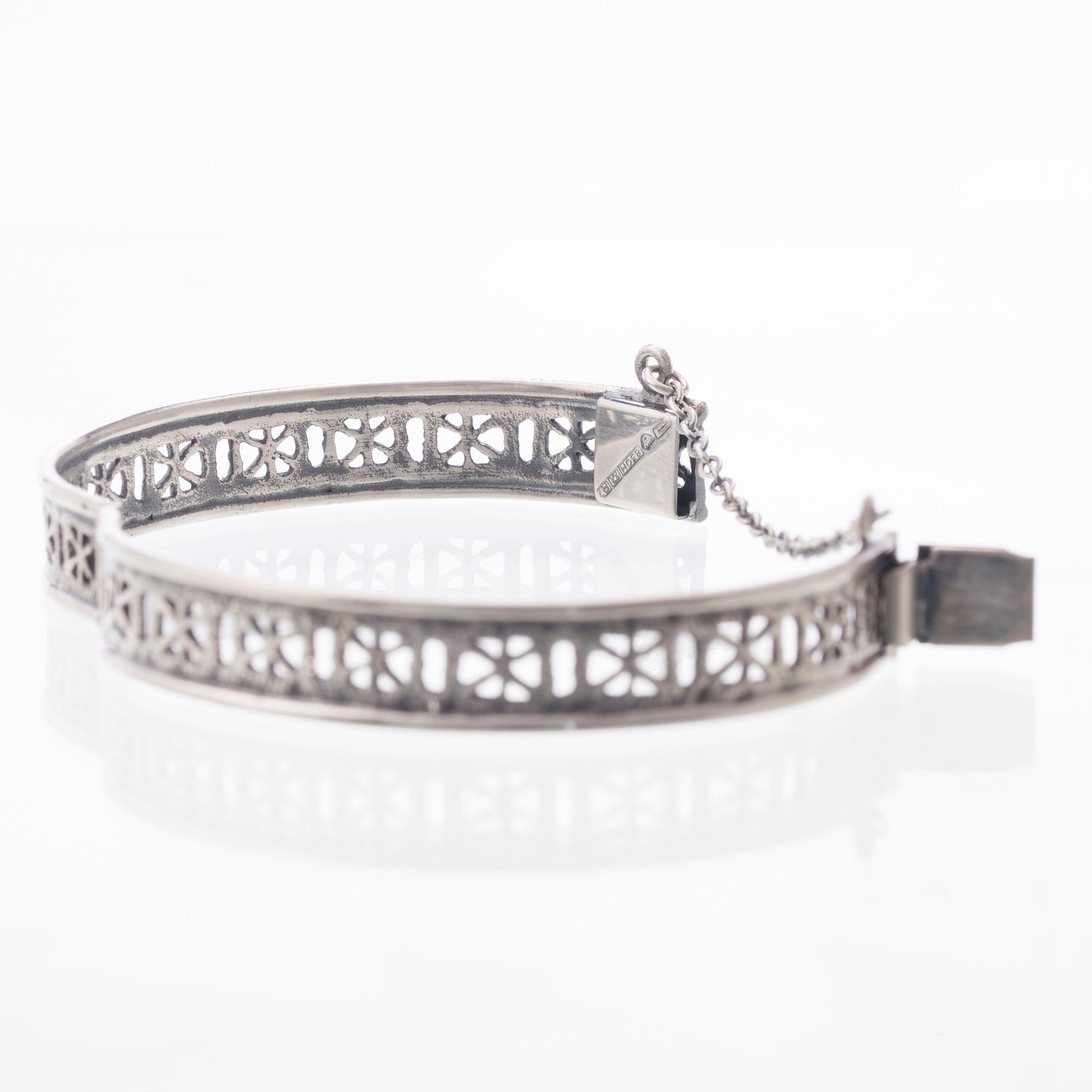 ARMBAND, silver.  Åbo 1970.