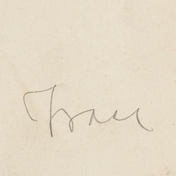 ISAAC GRÜNEWALD, tusch och blyerts på papper, signerad Isaac.