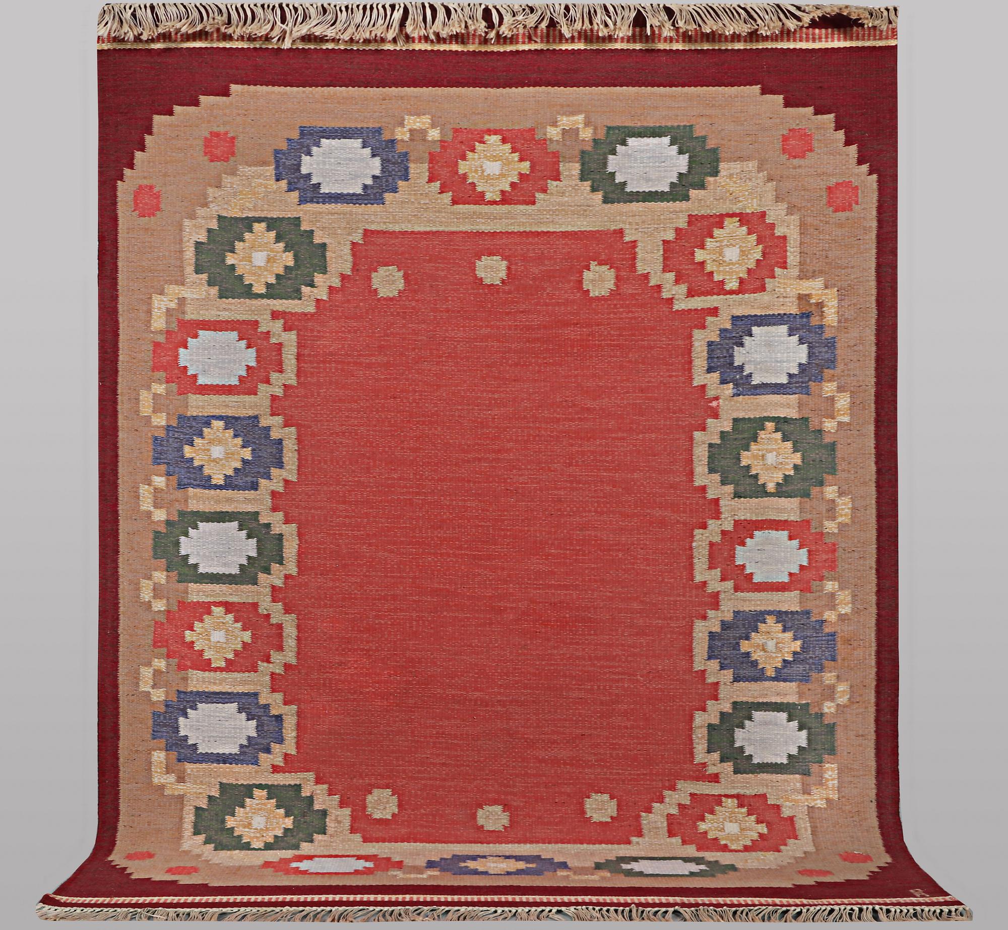 Anna-Johanna Ångström, matta, rölakan, "Porjus", signerad Å, ca 240 x 170 cm.