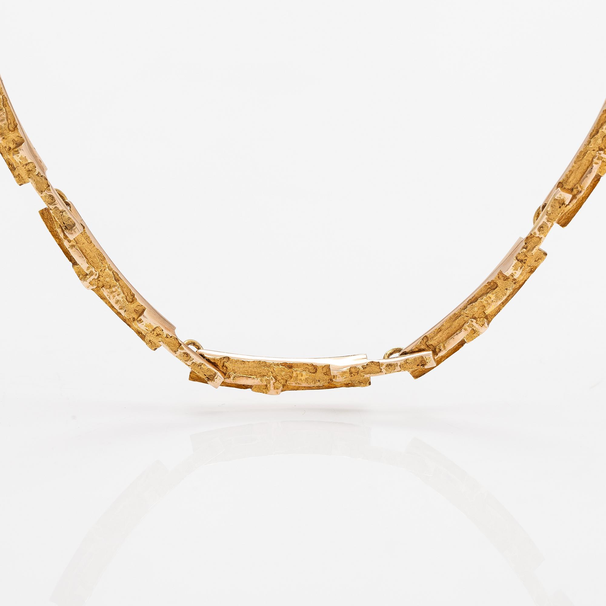 Björn Weckström, Kaulakoru "Tunturi", 14K kultaa. Lapponia 1965.