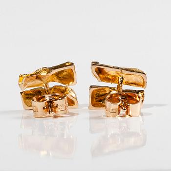 ÖRHÄNGEN, 14K guld, Björn Weckström Lapponia 1970. Vikt 2,7 g.