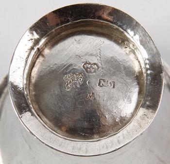 BÄGARE, silver, 1700-tal, Nils Orstedt, 1745-1769. Stockholm.