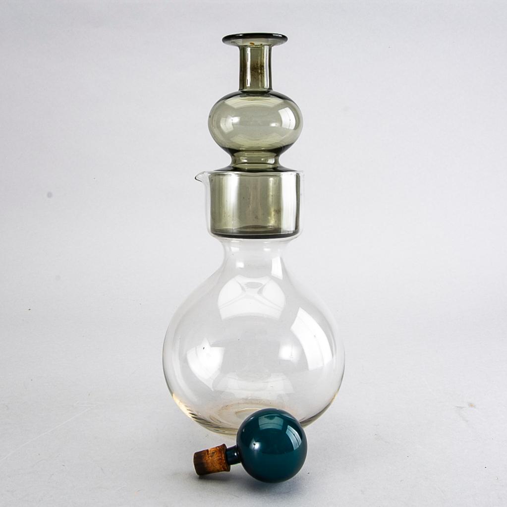 KAJ FRANCK, karaff, "Kremls klockor", glas, signerad Nuutajärvi Notsjö -60.