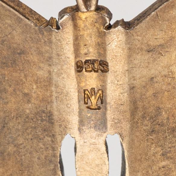 Two Norwegian Silver and Enamel Brooches, David Andersen and Marius Hammer.