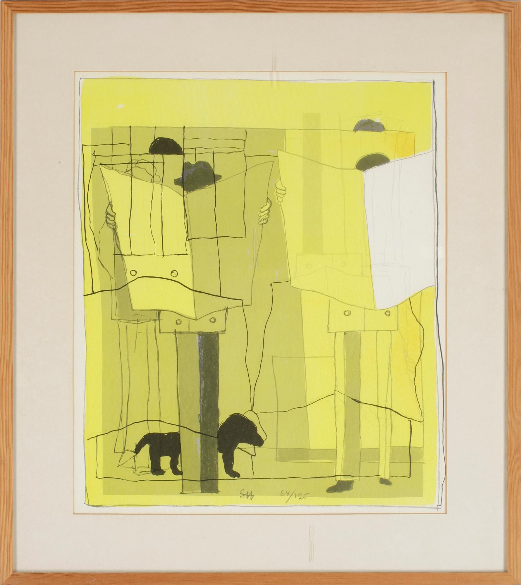 STAFFAN HALLSTRÖM, färglitografi, monogramsign o numr 64/125, 1971.