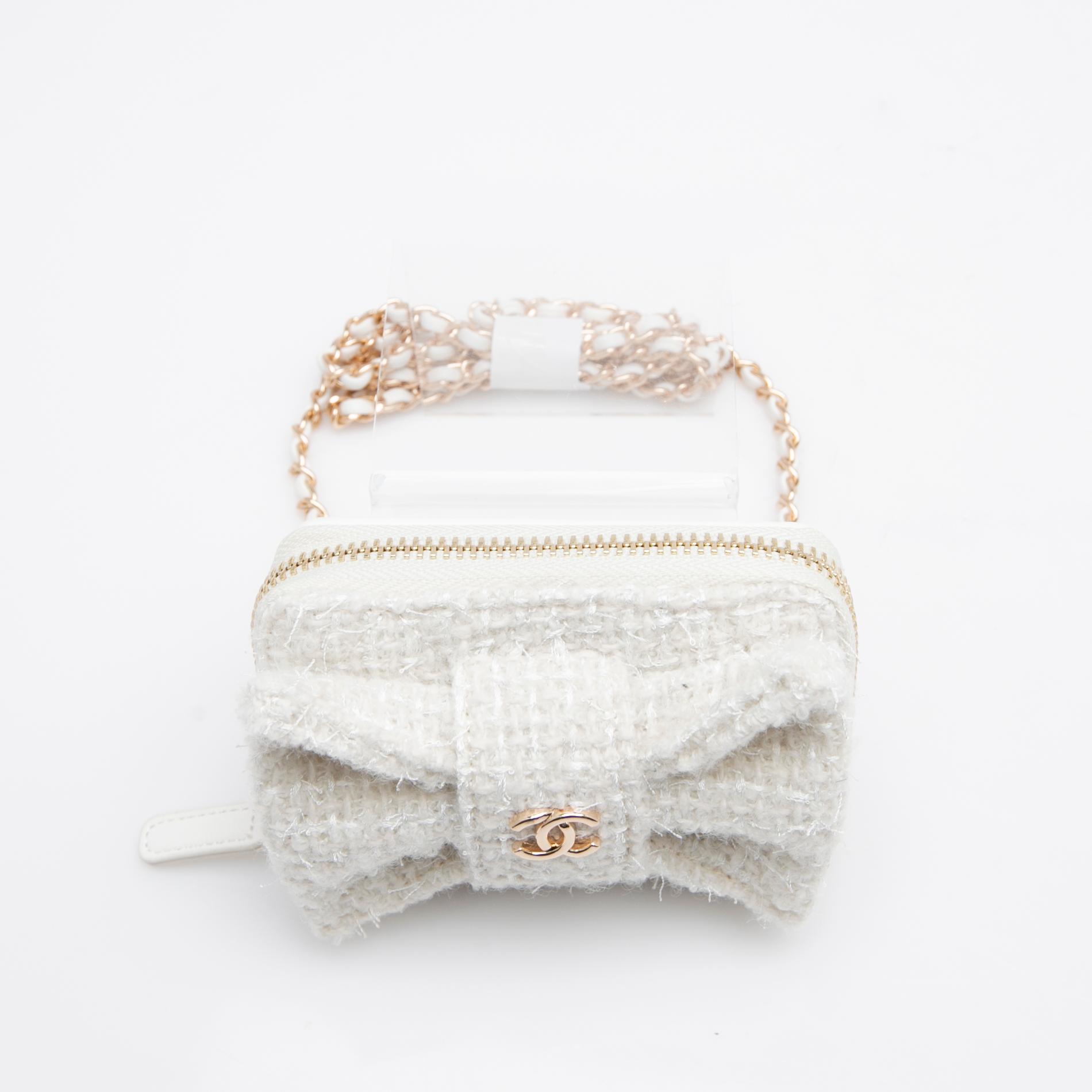 Chanel, bag, Mini Bouclé Bow Bag.