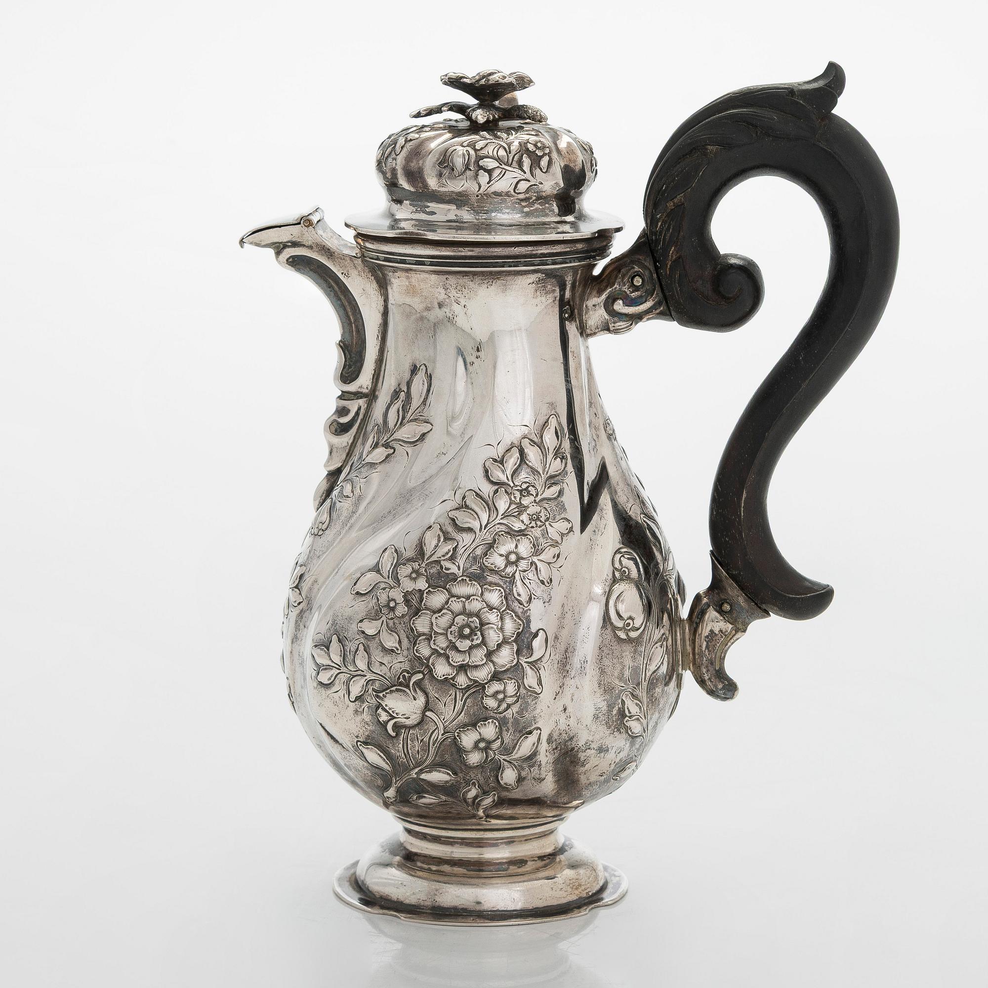 A Viennese silver pot, maker's mark of Josef Carl Klinkosch, Austria 1872-1922.