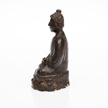 BUDDHA, skulptur, brons, Kina, 1800-talets senare hälft.