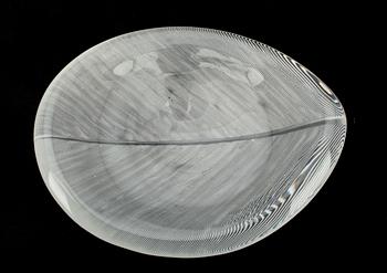 TAPIO WIRKKALA, FAT, glas, "Blad", Tapio Wirkkala, Iittala, sign.